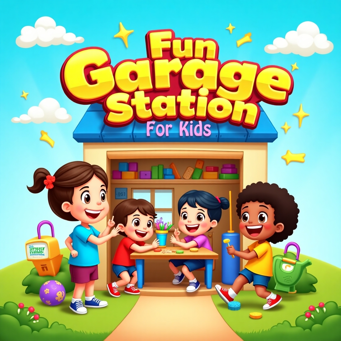 Fun Garage Station For Kids